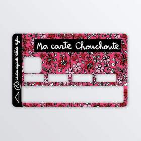 Sticker carte bancaire chouchoute rose