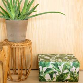 boite de rangement décorative avec couvercle Green au salon