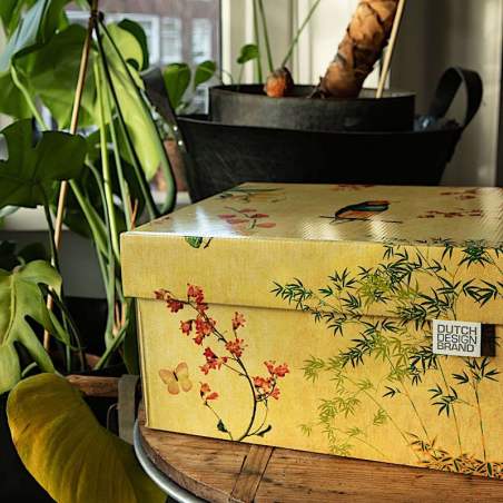 boite de rangement décorative avec couvercle Japan sur une table