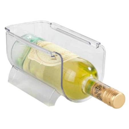 Porte-bouteille empilable avec bouteille de vin blanc