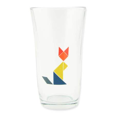 Sticker Tangram sur verre